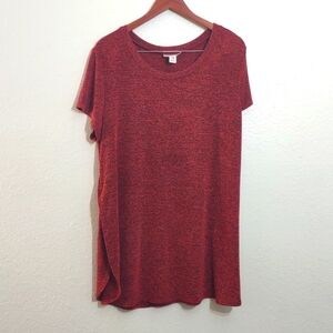 SLIGHTLY USED MATERNITY MOTHERHOOD SHORT SLEEVE SHIRT BURGUNDY SIZE XL
